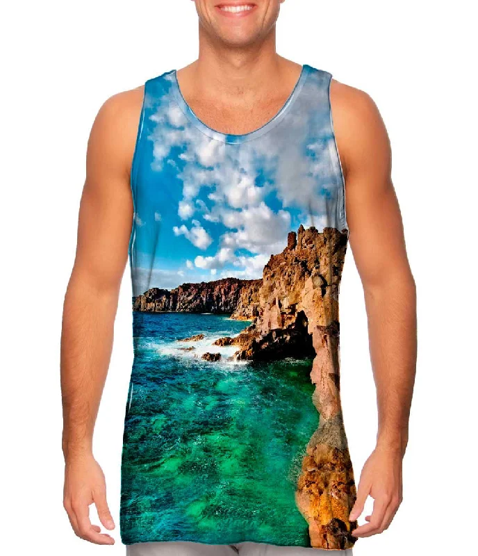 Women's Spaghetti Strap Tank Tops with Geometric PatternsCristal Clear Cliffs