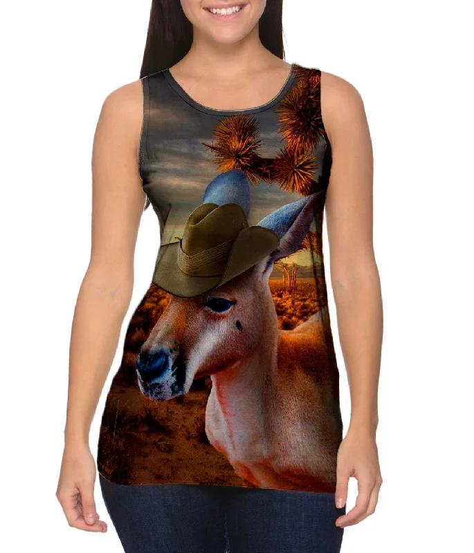 Halter Neck Women's Modal Blend Tank Tops for ComfortCrocodile Dundee Kangaroo
