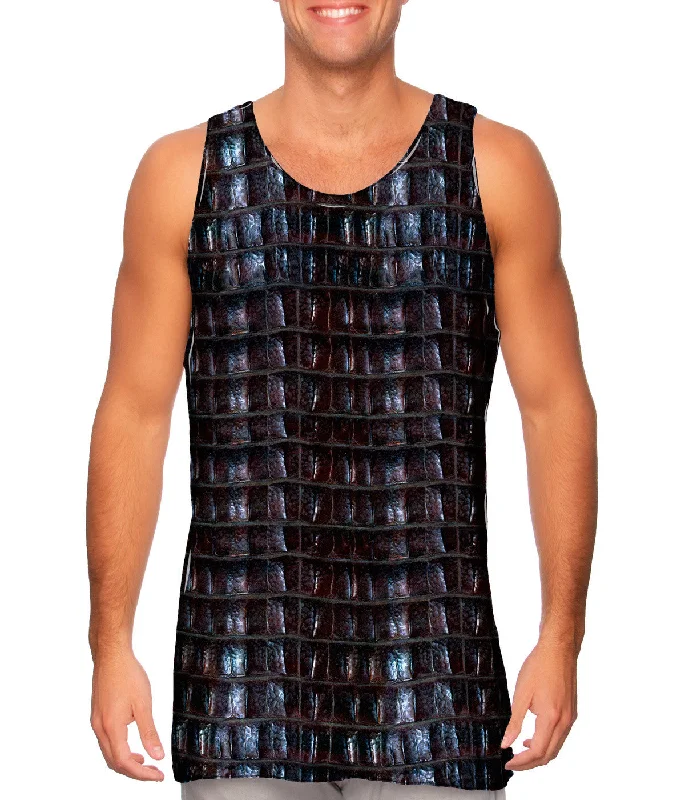 Women's Cropped Tank Tops with Vintage Band LogosCrocodile Skin