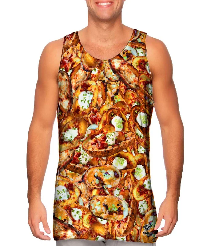 Scoop Neck Women's Linen Blend Tank Tops for SummerCrunchy Potato Skins