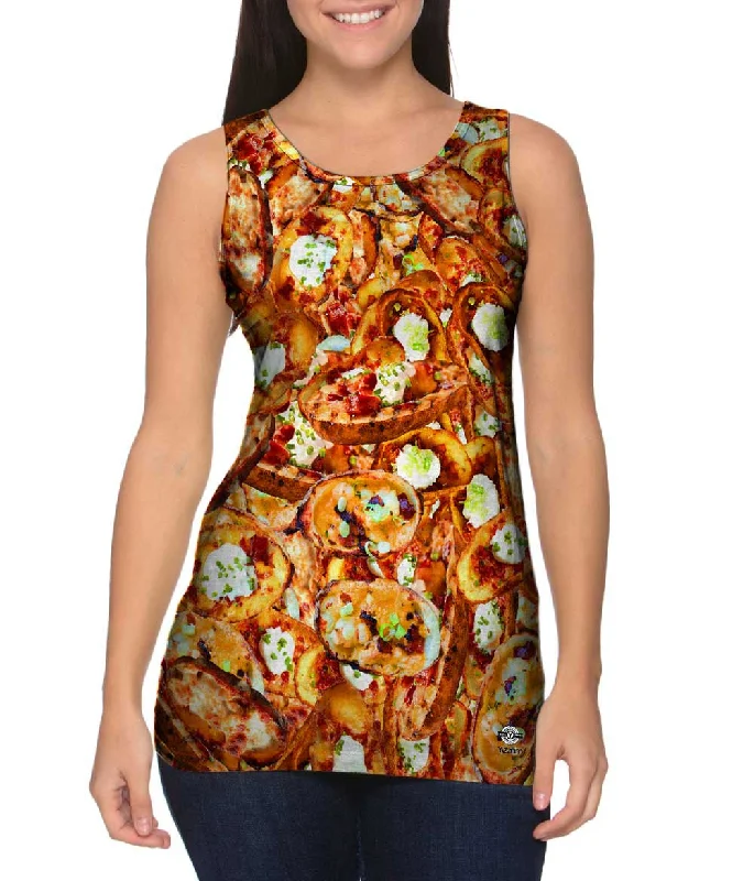Women's Spaghetti Strap Tank Tops with Geometric PatternsCrunchy Potato Skins