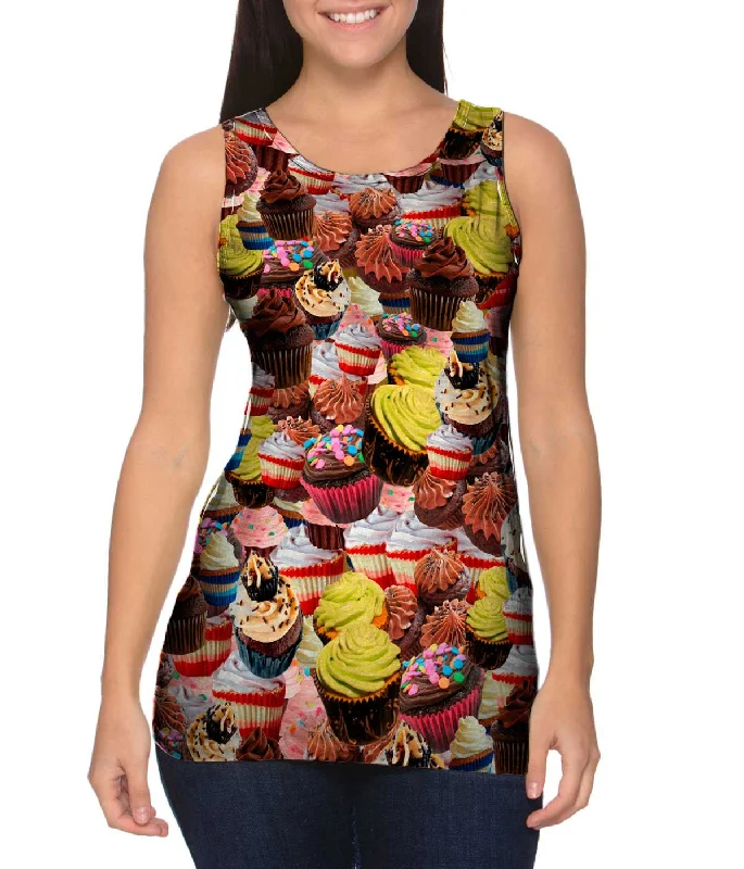 Plunge Neck Women's Seamless Tank Tops for a Smooth FitCup Cake Galore