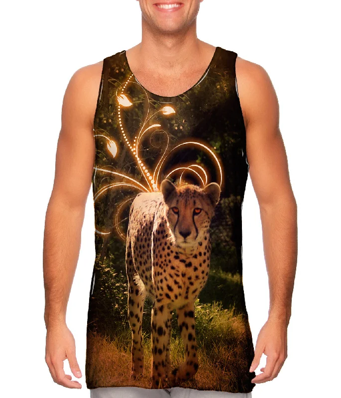 Plus Size Women's Ruffled Hem Tank Tops with Floral PrintsCurious Cheetah