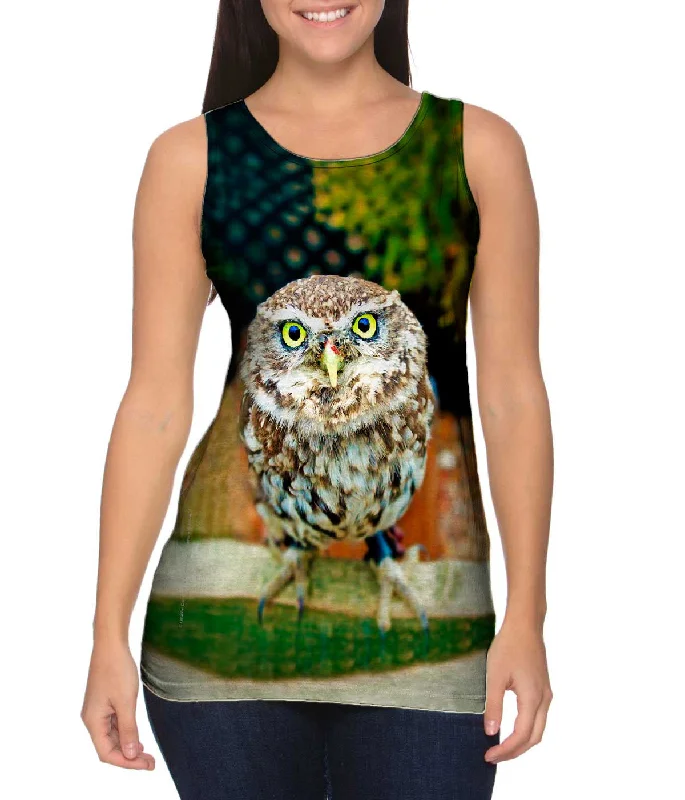 Halter Neck Women's Modal Blend Tank Tops for ComfortCurious Owl