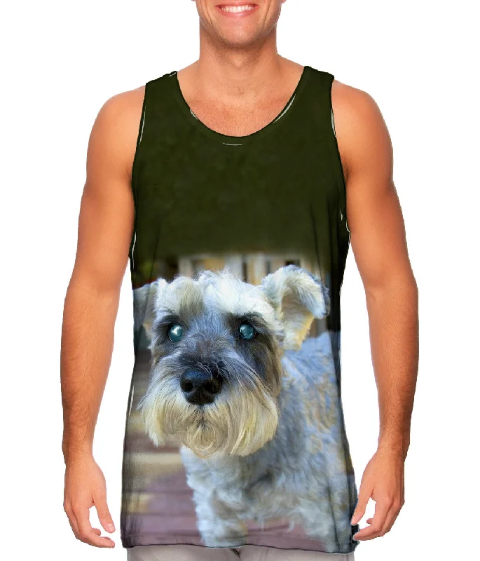 Women's Cropped Tank Tops with Vintage Band LogosCurious Schnauzer