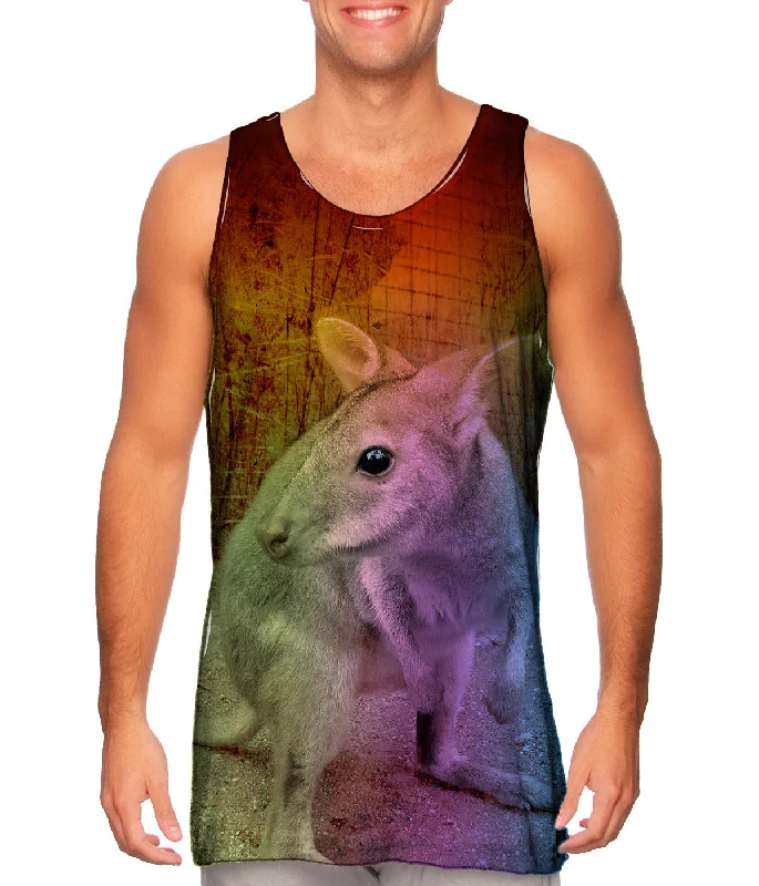 Plus Size Women's Criss - Cross Back Tank Tops in Neon ColorsCute Baby Kangaroo