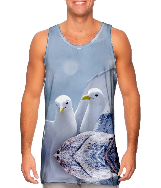 Women's Spaghetti Strap Tank Tops with Geometric PatternsCute Dove Flurry