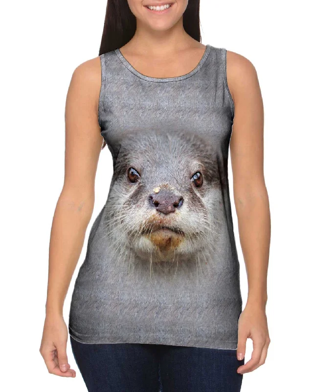 Mock Neck Women's Performance Tank Tops for CyclingCute Otter