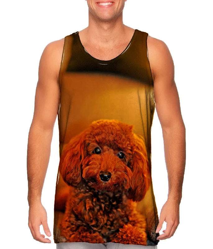Women's Longline Tank Tops with Abstract PrintsCute Toy Couch Poodle