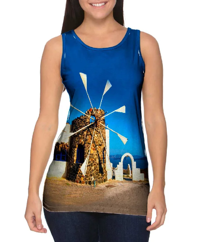 Square Neck Women's Organic Cotton Tank Tops in Earth TonesCyclades Mill Greece
