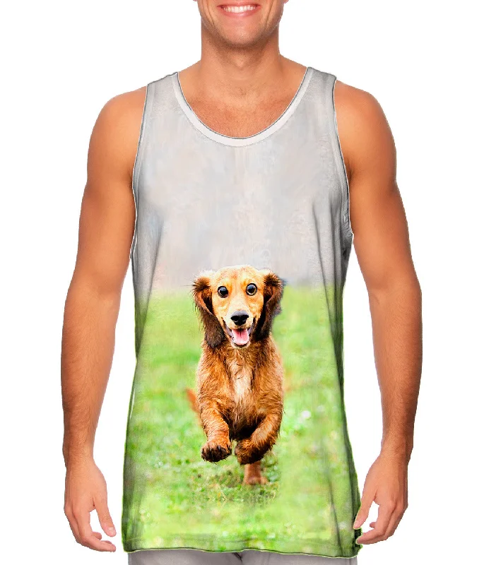 Women's Cropped Tank Tops with Vintage Band LogosDachshund Athlete