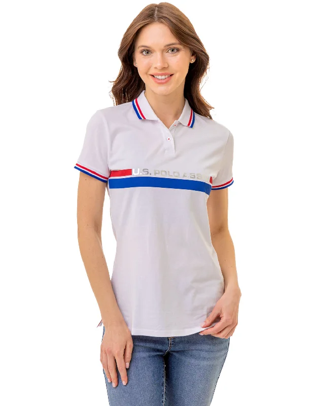 Hand - wash only polo shirt with delicate embroideryDUAL SIGNATURE STRIPE POLO SHIRT Hand - wash only polo shirt with delicate embroideryDUAL SIGNATURE STRIPE POLO SHIRT