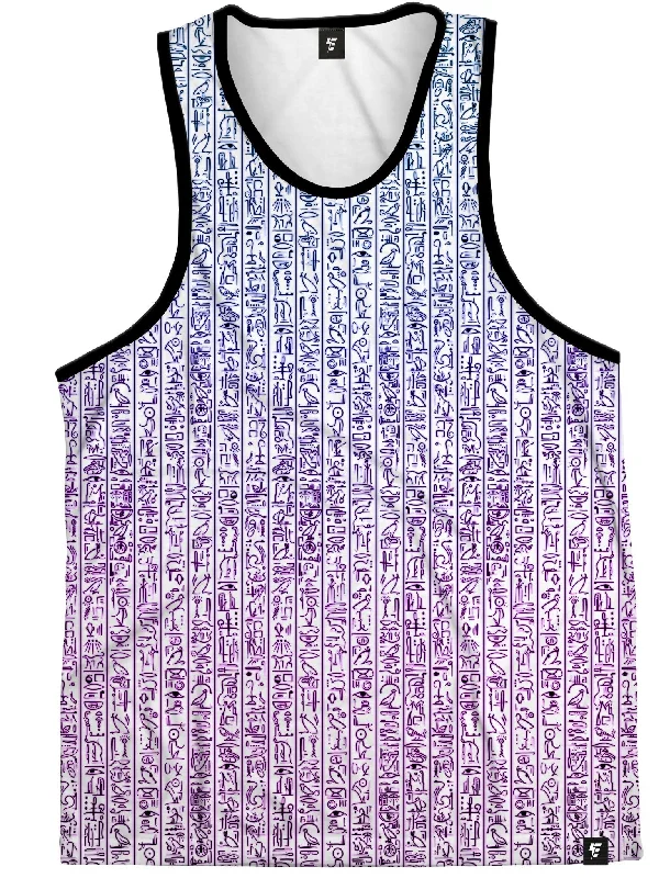 Plus Size Women's Puff - Sleeve Tank Tops in Pastel HuesEgyptian Glyphs (Magenta) Unisex Tank Tops Plus Size Women's Puff - Sleeve Tank Tops in Pastel HuesEgyptian Glyphs (Magenta) Unisex Tank Tops