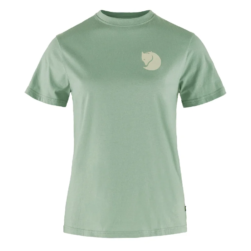 Fjallraven Womens Fox Boxy Logo Tee Misty Green