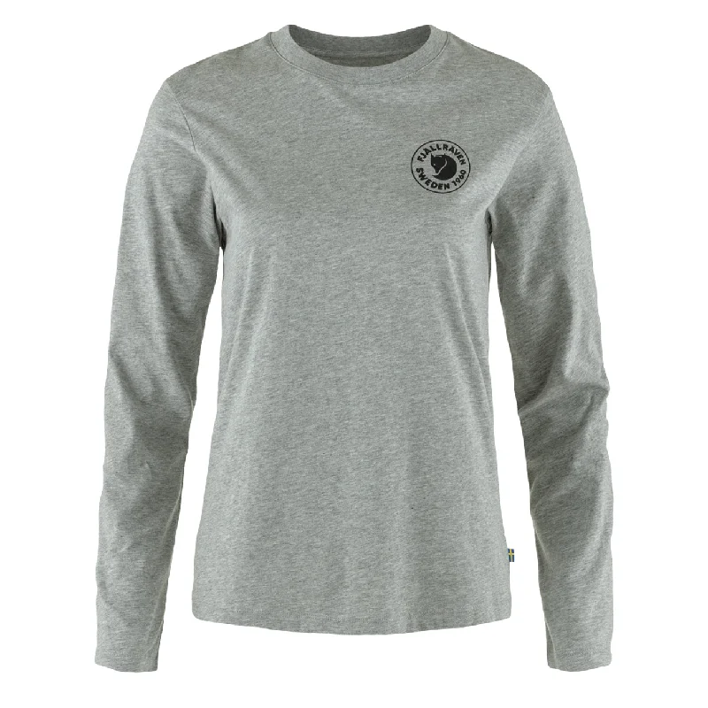 Fjallraven Womens LS 1960 Logo T-Shirt Grey Melange