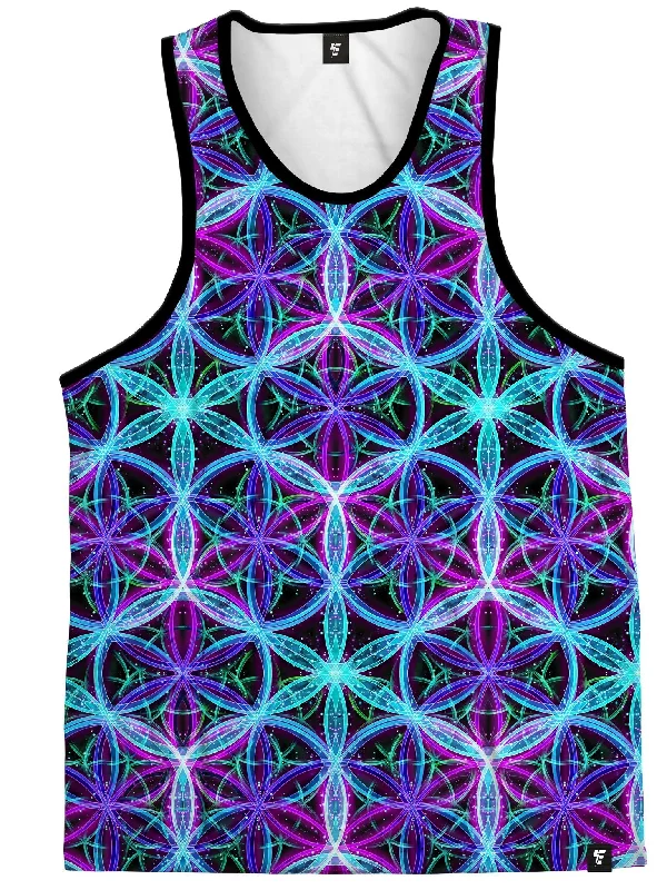 Scoop Neck Women's Linen Blend Tank Tops for SummerFlower Of Life Unisex Tank Top