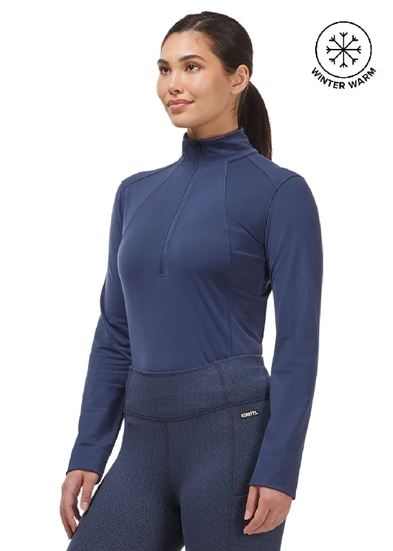 Lace - Trimmed Women Long Sleeve Top for an Elegant LookIn Stride Quarter Zip Fleece Tech Top Lace - Trimmed Women Long Sleeve Top for an Elegant LookIn Stride Quarter Zip Fleece Tech Top