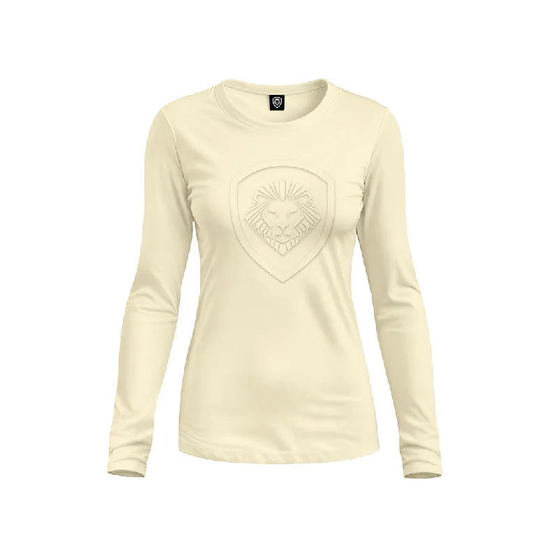 Women's VT Embossed Ivory Long Sleeve