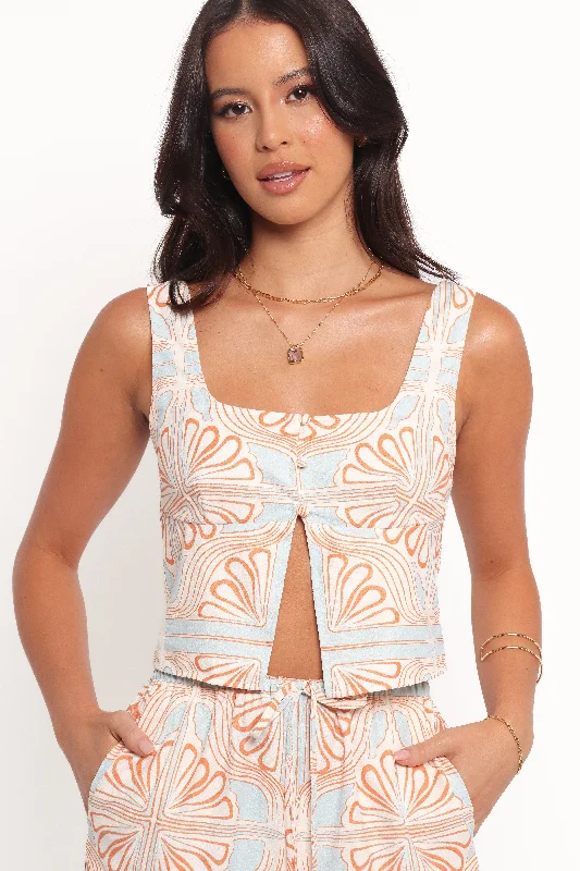 Striped Women's Crop Top in Navy and White for a Nautical and Timeless StyleLibby Top - Sahara Striped Women's Crop Top in Navy and White for a Nautical and Timeless StyleLibby Top - Sahara