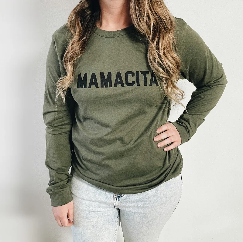Plaid Women Long Sleeve Top for a Preppy VibeMamacita • Olive Long Sleeved
