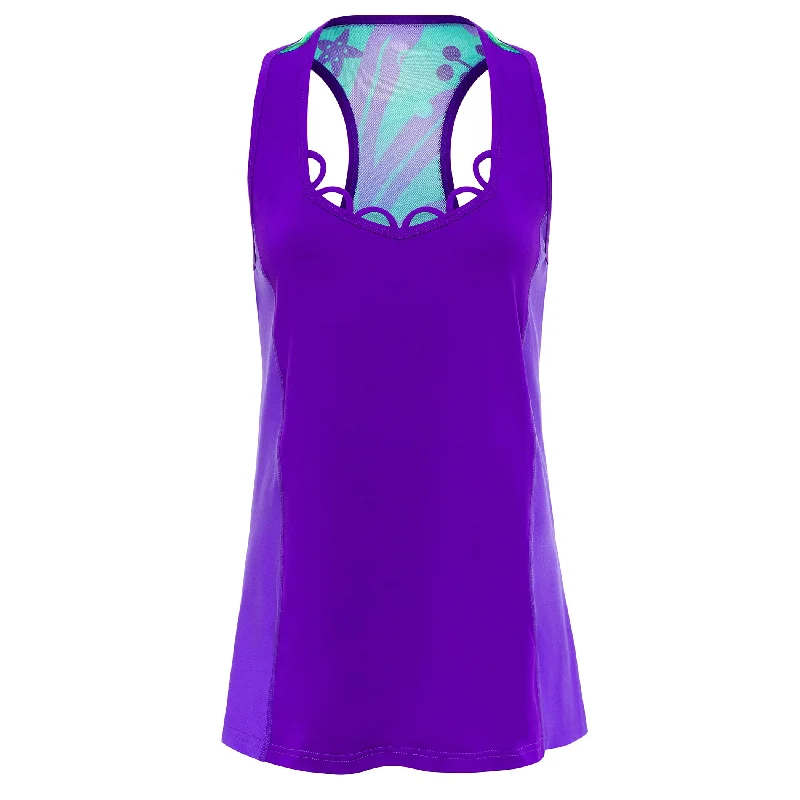 Women's Sleeveless Ribbed Tank Tops for a Trendy LookMermaid Princess Flow Tank Top