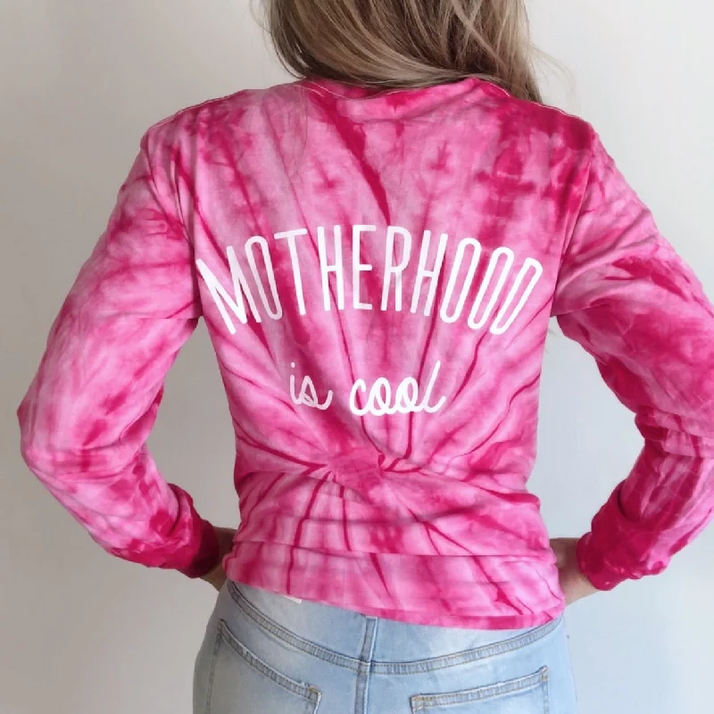 Wrap - Style Women Long Sleeve Top for a Versatile FitMotherhood is Cool • Pink Longsleeve Tie-Dye Wrap - Style Women Long Sleeve Top for a Versatile FitMotherhood is Cool • Pink Longsleeve Tie-Dye