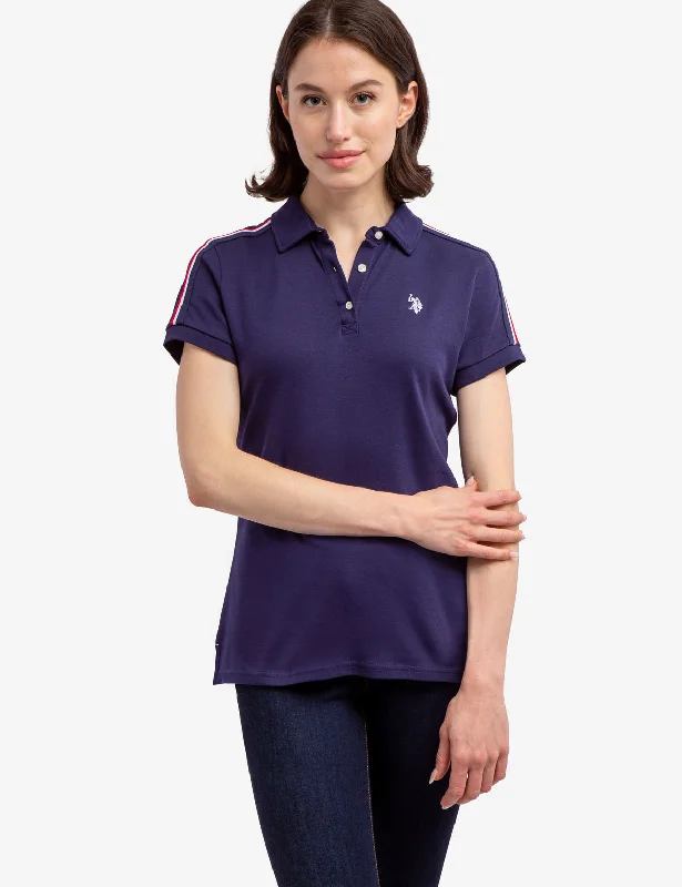 MULTI SHOULDER STRIPE POLO SHIRT