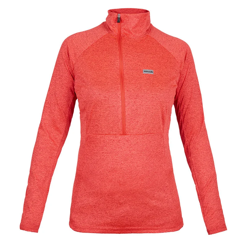 Paramo Womens Tempro Zip Neck Hot Coral Marl