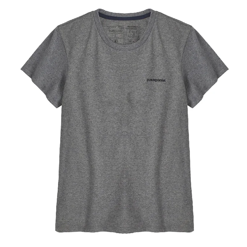 Moisture - wicking polo shirt for outdoor workoutsPatagonia Womens P-6 Logo Responsibili-Tee Gravel Heather Moisture - wicking polo shirt for outdoor workoutsPatagonia Womens P-6 Logo Responsibili-Tee Gravel Heather