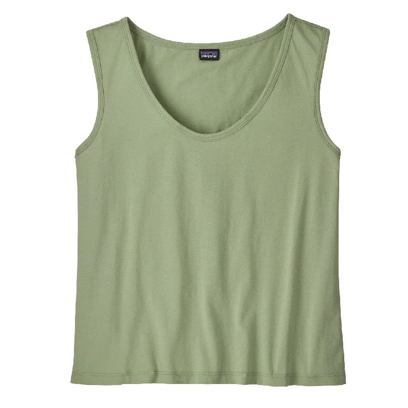 Ruffled cuffs polo shirt for a more elegant touchPatagonia Womens Regenerative Organic Certified Cotton Tank Salvia Green Ruffled cuffs polo shirt for a more elegant touchPatagonia Womens Regenerative Organic Certified Cotton Tank Salvia Green