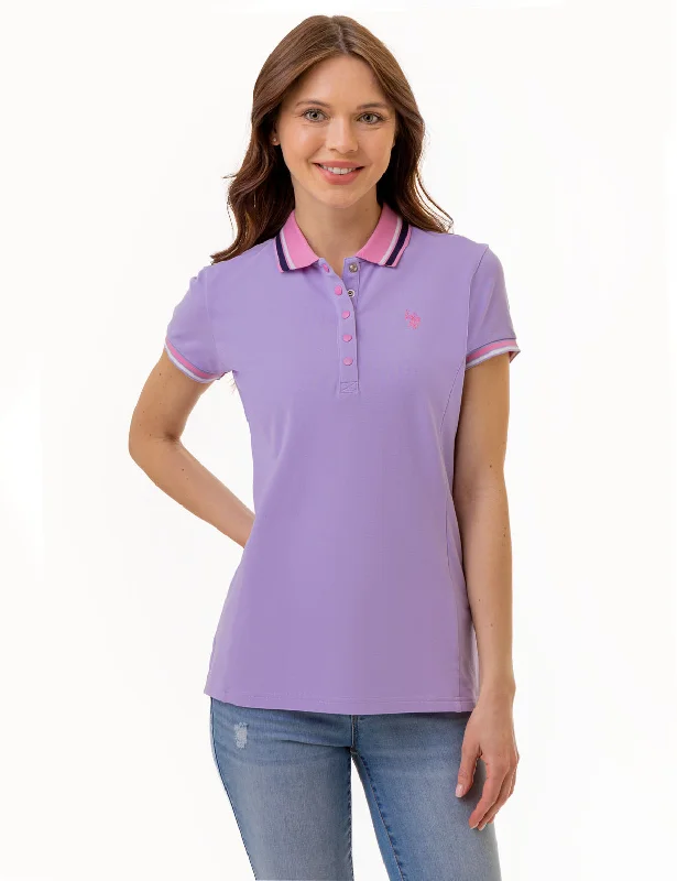 PRINCESS SIDE SEAM TIPPED POLO SHIRT