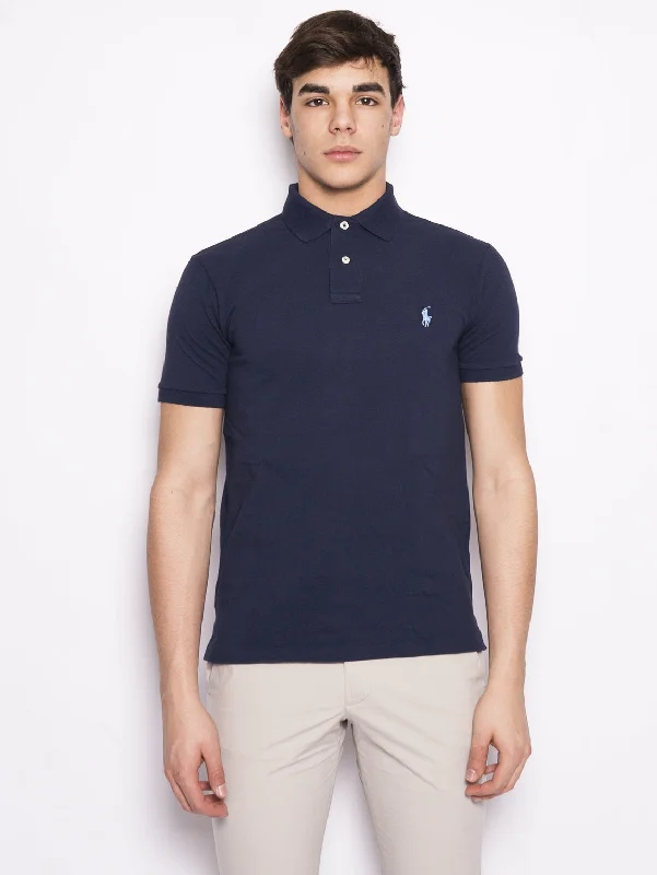 Polo in Cotone Slim Fit  Blu