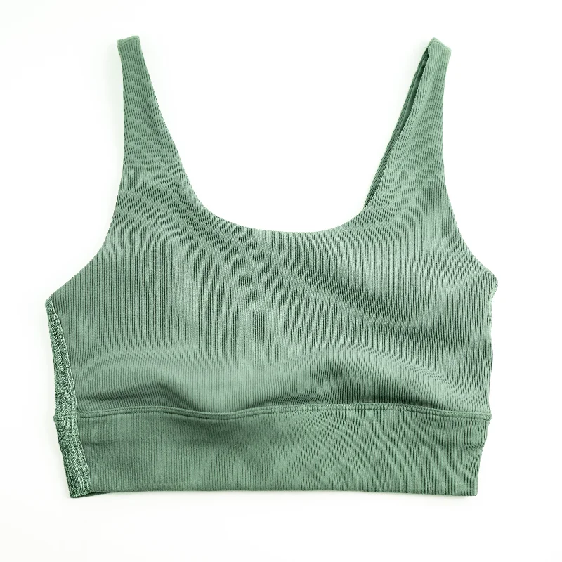 Ribbed Yoga Bra - Sage