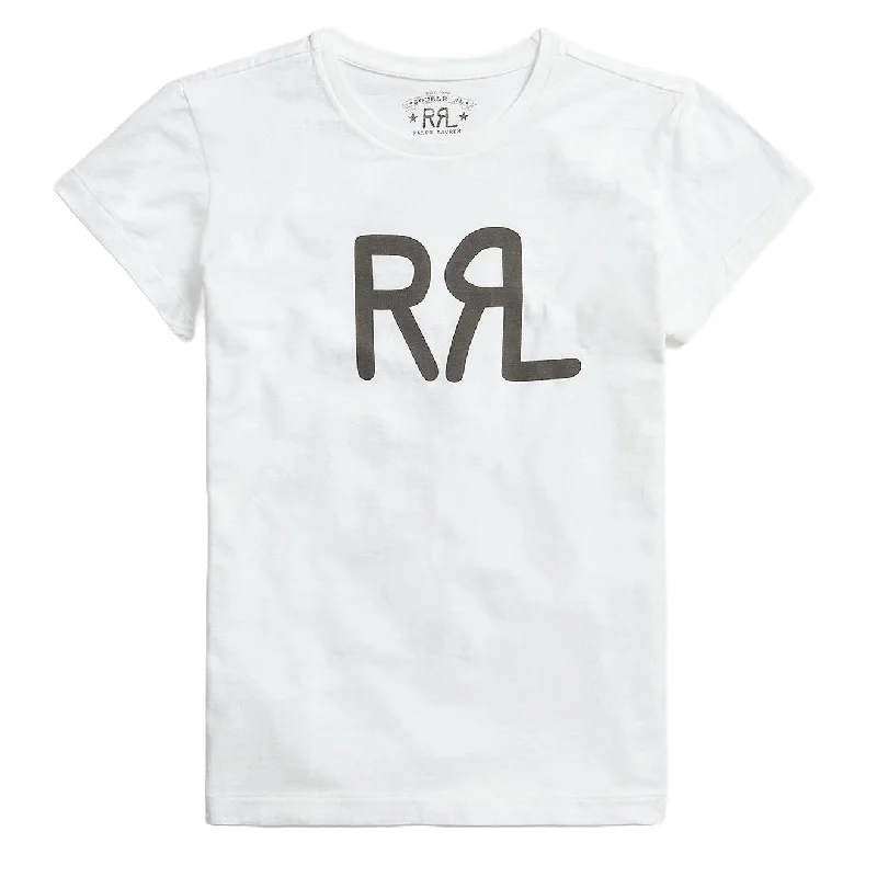 Sleeveless polo shirt for hot summer daysRRL by Ralph Lauren Womens Logo Cotton Jersey Tee White Sleeveless polo shirt for hot summer daysRRL by Ralph Lauren Womens Logo Cotton Jersey Tee White