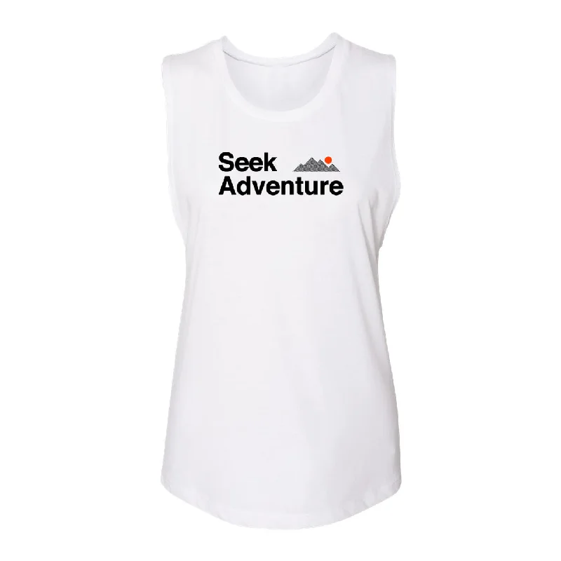 Seek Adventure Muscle Tank - White