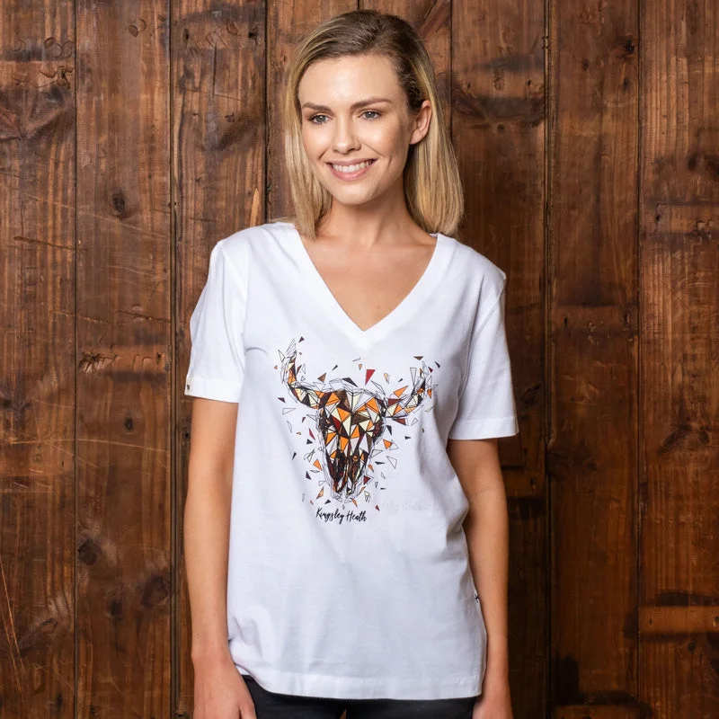 Moisture - wicking polo shirt for outdoor workoutsShattered Skull V-Neck Shabby Tee Pelican Moisture - wicking polo shirt for outdoor workoutsShattered Skull V-Neck Shabby Tee Pelican