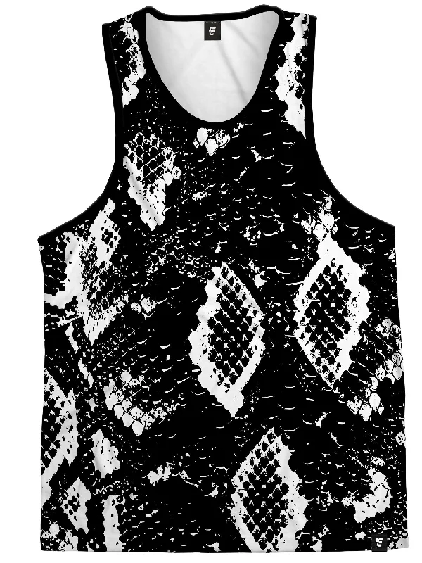 Halter Neck Women's Modal Blend Tank Tops for ComfortSnake Skine (Black) Unisex Tank Top Halter Neck Women's Modal Blend Tank Tops for ComfortSnake Skine (Black) Unisex Tank Top
