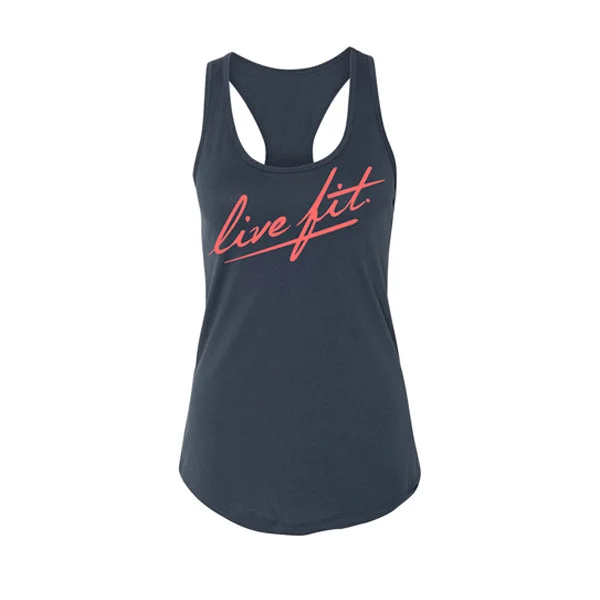 Strike Racer Back Tank - Navy