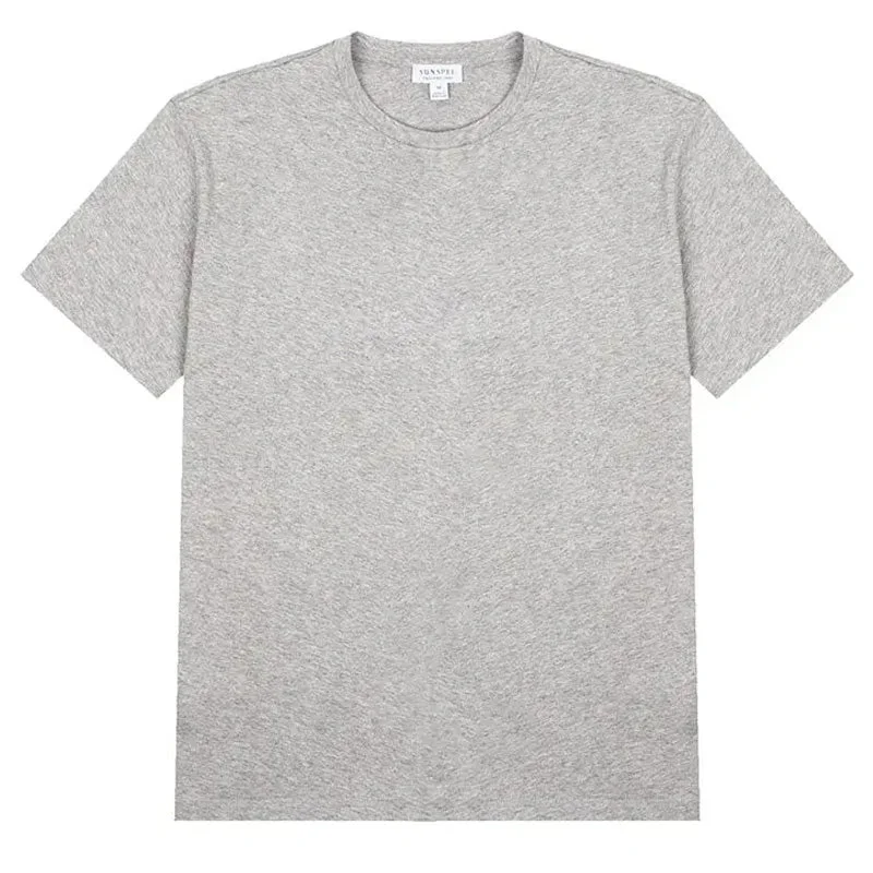 Polo shirt with a built - in bra for added supportSunspel Womens Boy Fit Crew Neck T Shirt Grey Melange Polo shirt with a built - in bra for added supportSunspel Womens Boy Fit Crew Neck T Shirt Grey Melange