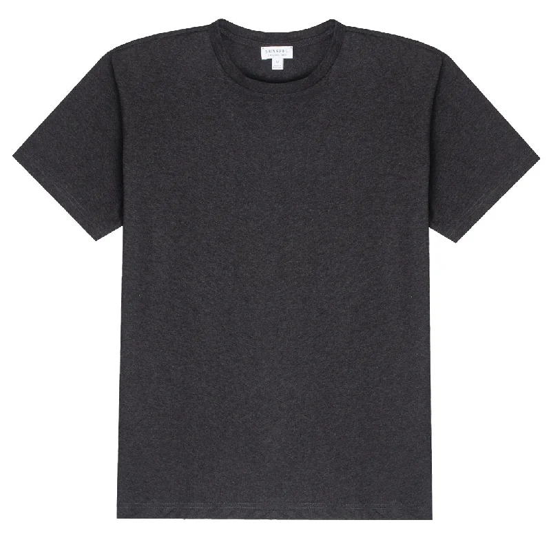 Antibacterial polo shirt for fitness enthusiastsSunspel Womens Boy Fit T-Shirt Charcoal Melange Antibacterial polo shirt for fitness enthusiastsSunspel Womens Boy Fit T-Shirt Charcoal Melange