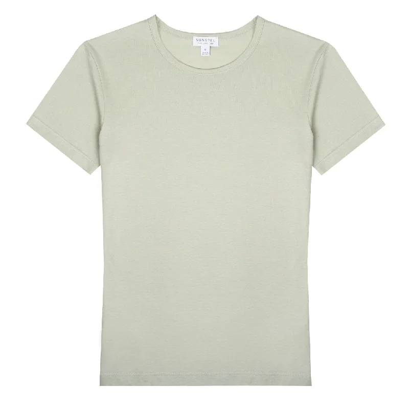 Sleeveless polo shirt for hot summer daysSunspel Womens Classic T-Shirt Pistachio