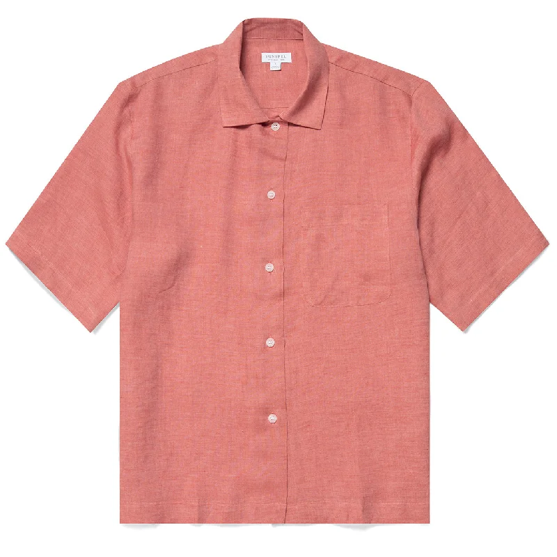 Nursing polo shirt for breastfeeding mothersSunspel Womens S/S Shirt Burnt Sienna
