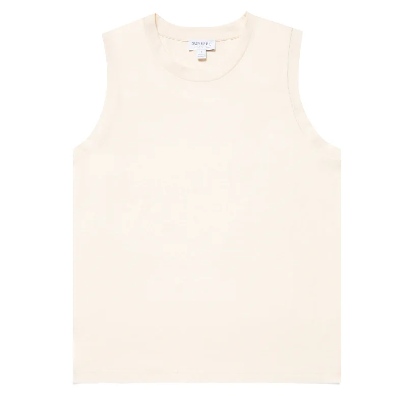 Organic cotton polo shirt for eco - friendly consumersSunspel Womens Tank T-Shirt Undyed Organic cotton polo shirt for eco - friendly consumersSunspel Womens Tank T-Shirt Undyed