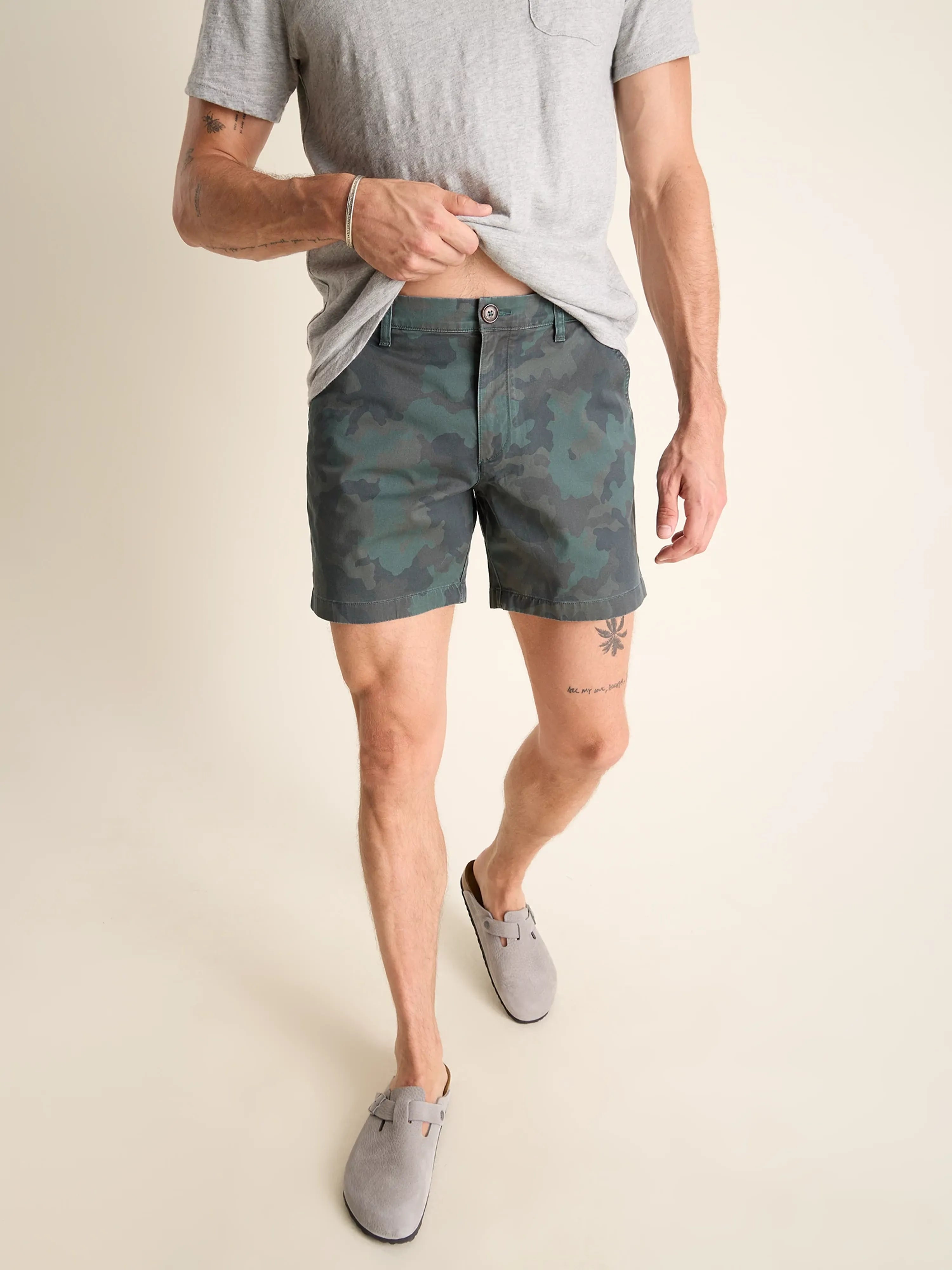 Embroidered Women Shorts with Intricate DesignsThe Camoflaugers 7" (Chino)