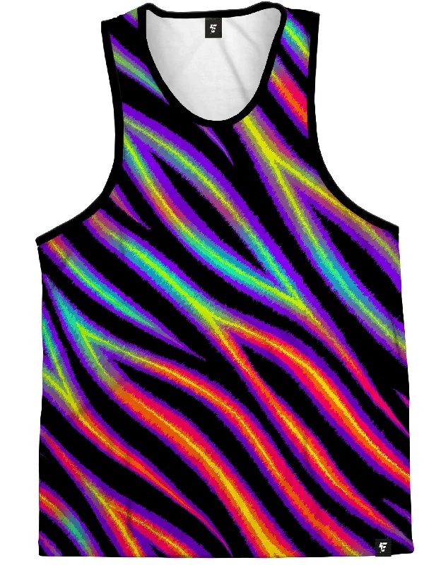 Women's Spaghetti Strap Tank Tops with Geometric PatternsTiger Stripes (Colorful) Unisex Tank Top Women's Spaghetti Strap Tank Tops with Geometric PatternsTiger Stripes (Colorful) Unisex Tank Top