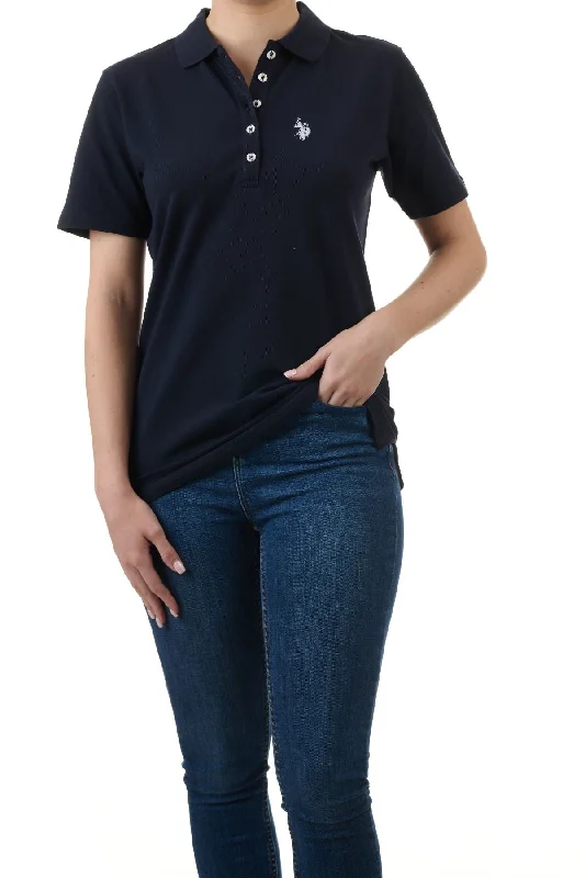 U.S. Polo Assn. Ladies Signature plain polo shirt - Navy