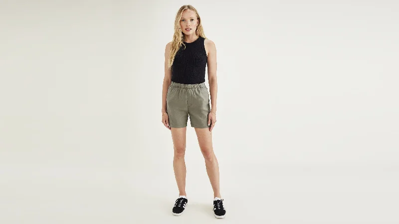 Cuffed Women Shorts for a Laid - Back and Trendy LookWeekend Pull-On Shorts