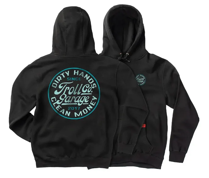 Printed Graphic Women Long Sleeve Top with a Bold StatementWomen’s DHCM Garage Hoodie - Black/Turquoise