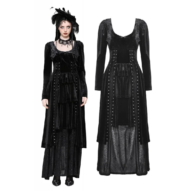 Ribbed Women Long Sleeve Top with a Textured AppealWomen's Gothic Eyelets Side Slit Maxi Dresses Ribbed Women Long Sleeve Top with a Textured AppealWomen's Gothic Eyelets Side Slit Maxi Dresses