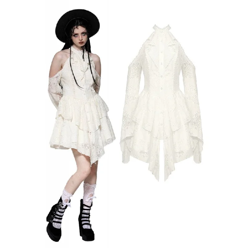 Thermal Women Long Sleeve Top for Extra Warmth in WinterWomen's Steampunk Ripped Off Shoulder Dress Beige Thermal Women Long Sleeve Top for Extra Warmth in WinterWomen's Steampunk Ripped Off Shoulder Dress Beige